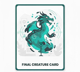 Collectible digital creature card