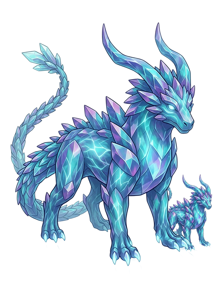 Crystal creature illustration