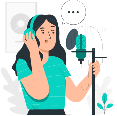 Person recording a sound